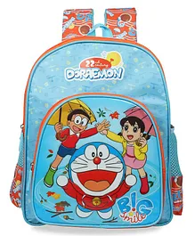 Doraemon School Bag Blue - 16 Inches 