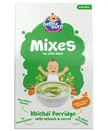 Bebe Burp Organic Baby Food Instant Mix Khichdi Porridge with Spinach & Carrot - 200 gm