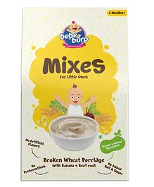 Bebe Burp Organic Baby Food Instant Mix Broken Wheat Porridge with Banana & Beetroot  - 200 gm