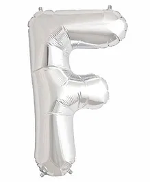 Funcart 30 Inches Letter F Foil Balloon - Silver