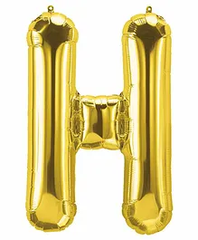 Funcart 17 Inches Letter H Foil Balloon - Golden