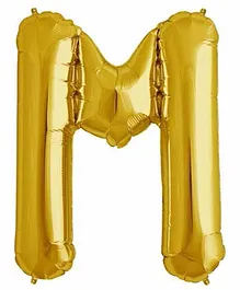 Funcart 17 Inches Letter M Foil Balloon - Golden