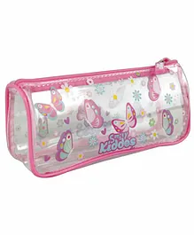 Smilykiddos Butterfly Design Transparent Pencil Pouch - Pink