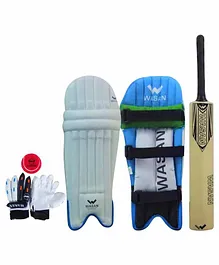 Wasan Complete Cricket Set - White Blue