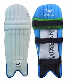 Wasan Cricket Batting Legguard Pads - White Blue