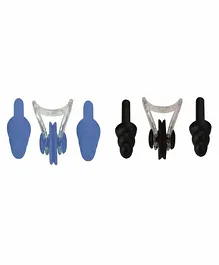 Passion Petals Silicone Ear Plugs & Nose Plug Set of 4 - Blue Black