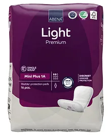 Abena Breathable & Comfortable Incontinence Pads with Absorption Level 200 ml For Women - 16 Pieces Mini Plus 1A