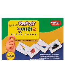 Krazy Gujarati Alphabets Flash Cards - 46 Cards