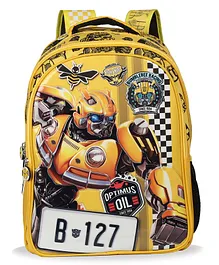Transformers School Bag with Hood Yellow - 16 Inches