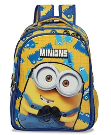 Minions School Bag with Hood Yellow Blue - 16 Inches