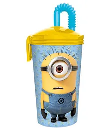 Minions Tumbler With Straw Blue & Yellow - 450 ml