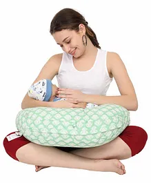 Nene Multifunction Nursing Flower Printed Pillow - Green