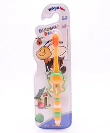 Toothbrush With Ultra Soft Bristles Bee Design - Orange Red