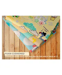 Lollipop Lane Foam Cushioned Waterproof Quickly Diaper Changing Mats Pack of 3 - Multicolor