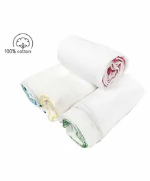 Carerio Cotton Swaddle Wrapper Pack of 4 - White