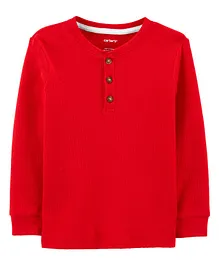 Carter's Thermal Henley Tee - Red
