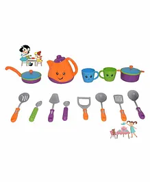 Crackles Pretend Play Tea Set - 13 Pieces (Color May vary)