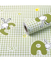 Oren Empower Happy Cartoon Decorative Wallpaper - Green White 