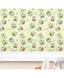 Oren Empower Froggy Design Decorative Wallpaper - Green