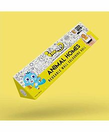Inkmeo Coloring Rolls Animal Homes Theme - White
