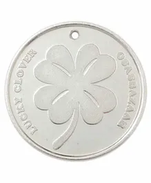 Osasbazaar Silver Coin Clover Leaf Print - Silver