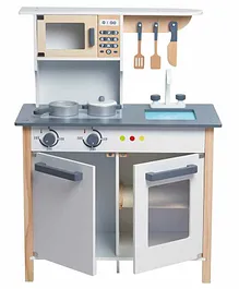 Wufiy Wooden Kitchen Set with Accessories - Grey 