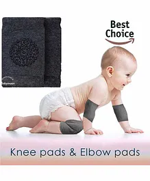 Babymoon Anti-Slip Knee and Elbow Pads - Grey