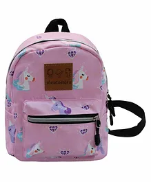 Abracadabra Unicorn Designed Back Pack Pink - 9 Inches