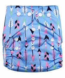 Abracadabra Reusable Diaper with Removable Liner Arrow Print - Blue