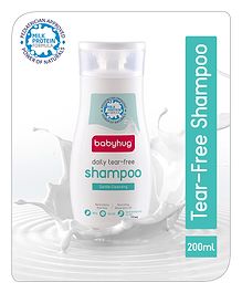 Babyhug Milk Protein Formula Daily Tear Free Milky Shampoo Ideal For Newborn Baby'S Delicate Scalp - 200 ml