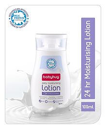 Babyhug Milk Protein Formula Daily Moisturising Milky Lotion Mild & Gentle Formula For Newborn Baby - 100 ml 