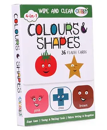 Kyds Play Flash Cards of Colours & Shapes White - 36 Flash Cards