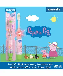 aquawhite Peppa Pig Flash Toothbrush - Green