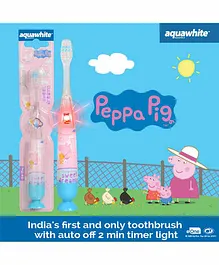 aquawhite Kids Peppa Pig Flash Toothbrush - Blue