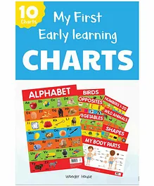 Wonder House Books Early Learning Educational Charts Pack of 10  - English