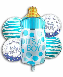 Shopperskart Baby Shower Theme Balloons Blue - Pack of 5