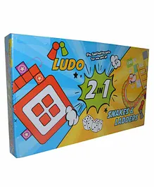 Planet of Toys Snakes and Ladders Ludo Board Game - Multicolor