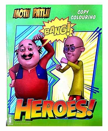 Motu Patlu Copy Coloring Book Heroes Theme - English