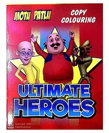 Motu Patlu Copy Coloring Book Ultimate Heroes Theme - English