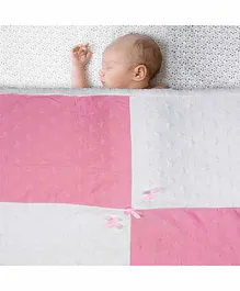Kassy Pop Double Layered Mink Premium Baby Blanket - Pink White
