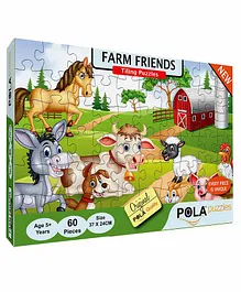  Pola Puzzles Farm Friends Puzzles Multicolor - 60 Pieces