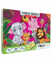 Pola Puzzles Jungle World Puzzles Multicolor - 60 Pieces