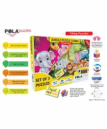 Pola Puzzles 3 in 1 Jungle Jigsaw - 60 Pieces Each