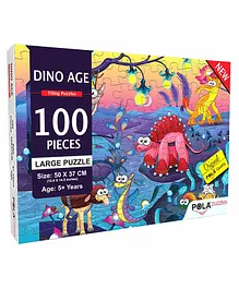 Pola Puzzles Dinasaur Jigsaw Multicolor - 100 Pieces