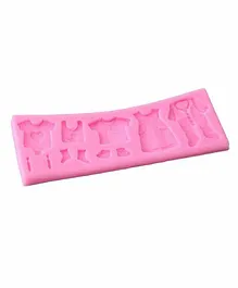 Syga Baby Clothes Silicone Fondant Biscuit Mould - Pink 
