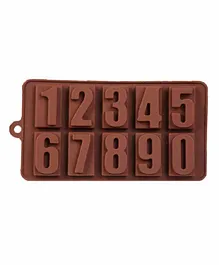Syga Numbers Shaped Silicone Mould - Brown
