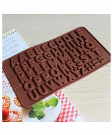 Syga Alphabets Shaped Silicone Mould - Brown
