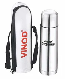 Vinod Cookware Stainless Steel Water Bottle with Pouch Silver - 350 ml