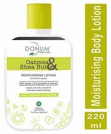 Donum Naturals Deep Moisturizing And Skin Brightening Body Lotion With Oatmeal And Shea Butter For Silky Smooth Skin - 220 ml