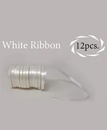 Amfin Curling Ribbons White - Pack of 12 Rolls